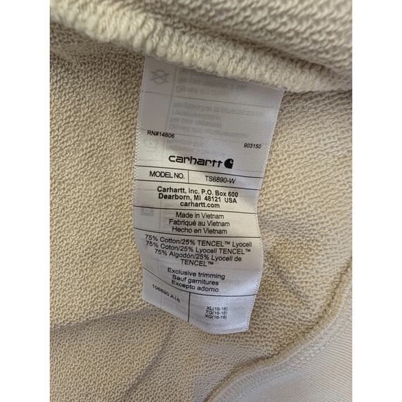 Carhartt Sweatshirt Womens XL Oatmeal Tencel Fiber Series Midweight 106890 NWT - Picture 4 of 4